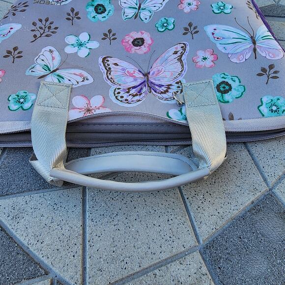 Customized Butterfly Neoprene Laptop Sleeve Tech Pouch Travel Set - Picture 6 of 12